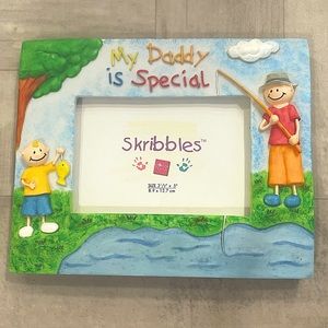 RUSS “My Daddy Is Special” Dad & Child Fishing Picture Frame holds 3.5”x5” Photo